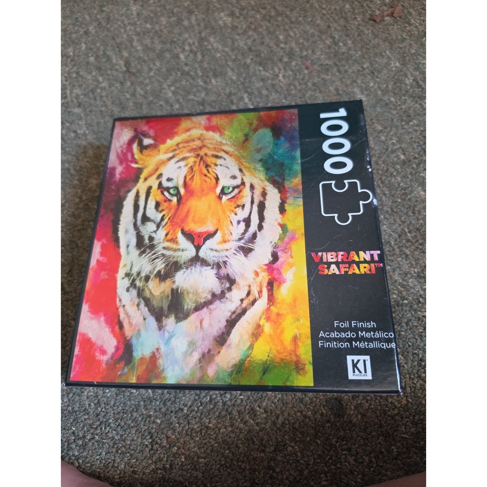 2021 KI Vibrant Safari Foil Finish 1000 Piece Jigsaw 27" X20" Vibrant Puzzle NIB